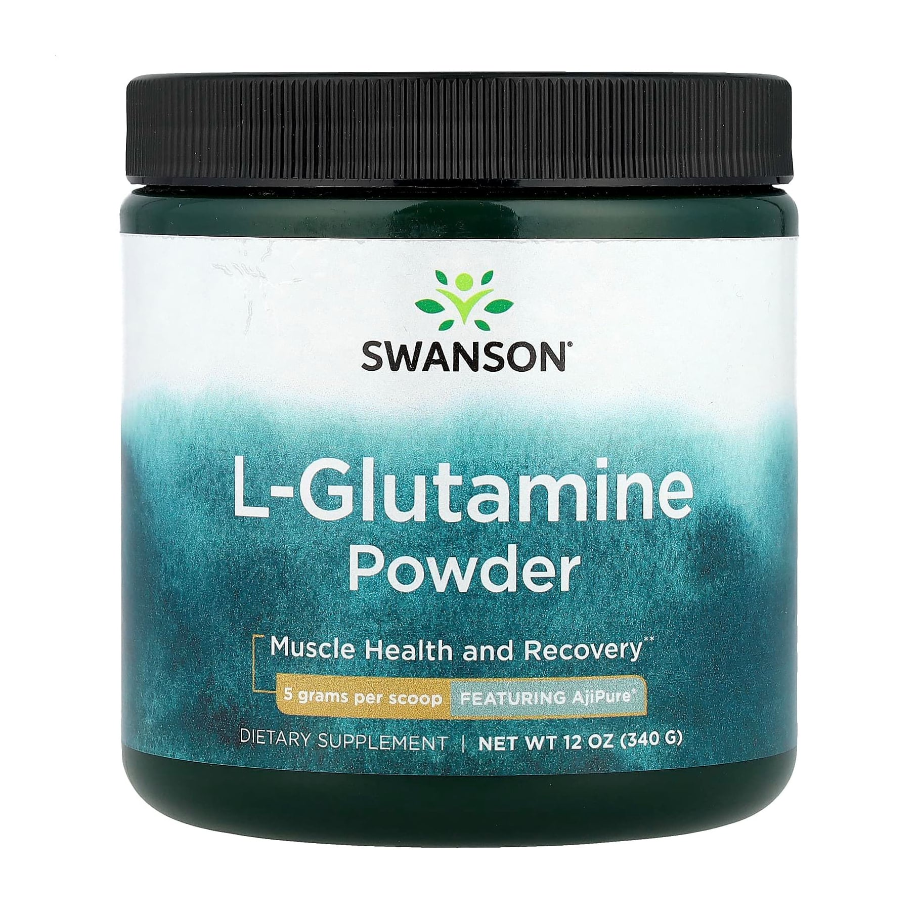 L-Глютамін Swanson L-Glutamine Powder Featuring AjiPure у порошку, 340 г